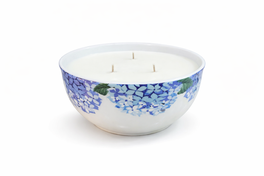 Blue Hydrangea Bowl Candle