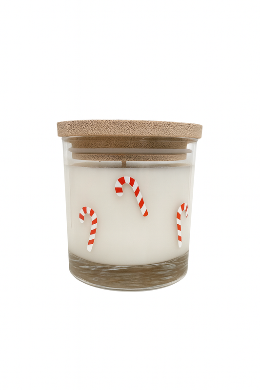 Candy Cane Jar Candle