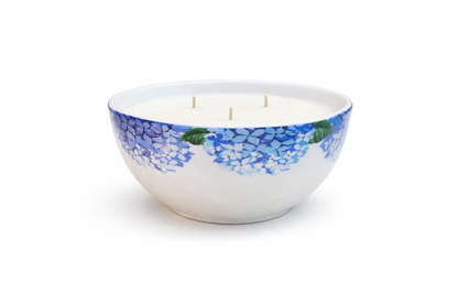 Blue Hydrangea Bowl Candle