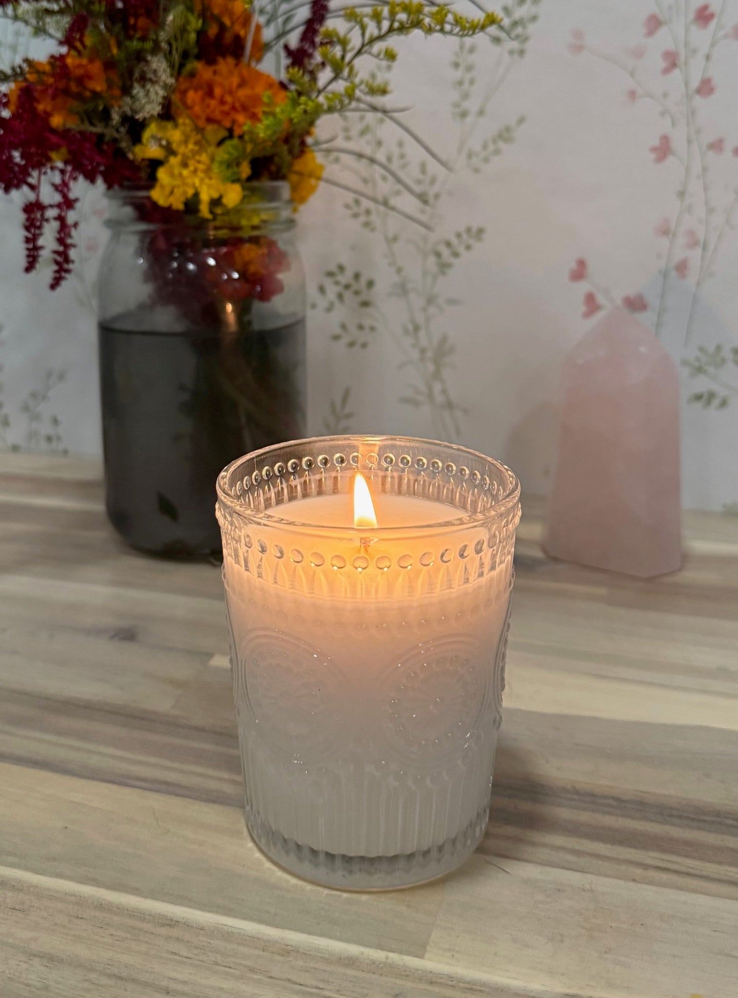 Vintage Glass Candle